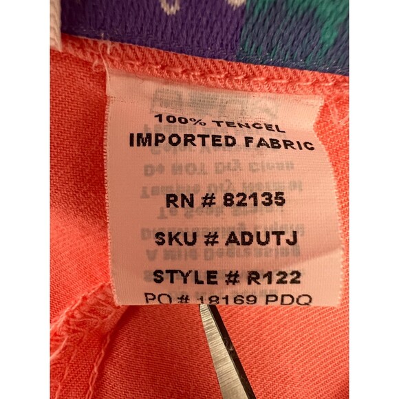 Fresh Produce Coral Belted Tencel Button Up Jacket Pockets Tie Waist Women's M - Picture 4 of 10